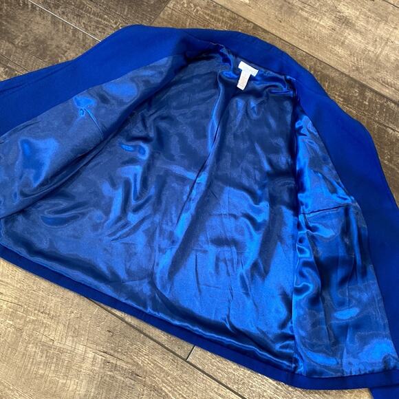 CHICO'S Blue Medium Weight Fully Lined Jacket Medium 8/10 - Picture 4 of 10
